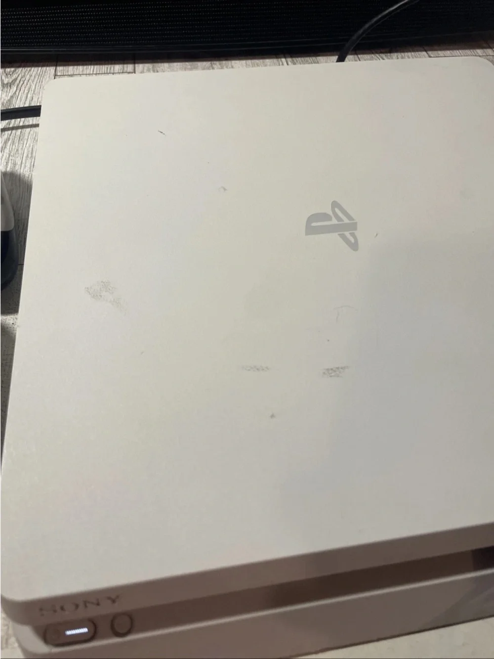 Sony White PS4 Slim with White, Purple and Camo Controllers